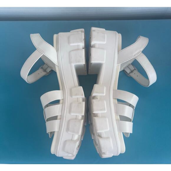 Wild Fable Avril Fisherman White Platform Strappy Lug Sole Buckle Sandals Sz 8 - Picture 4 of 11